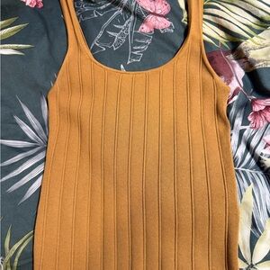 J. Crew Ribbed Brown Tank Top